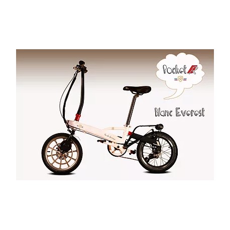 Vélo électrique V'lec Pocket R blanc vu de profil